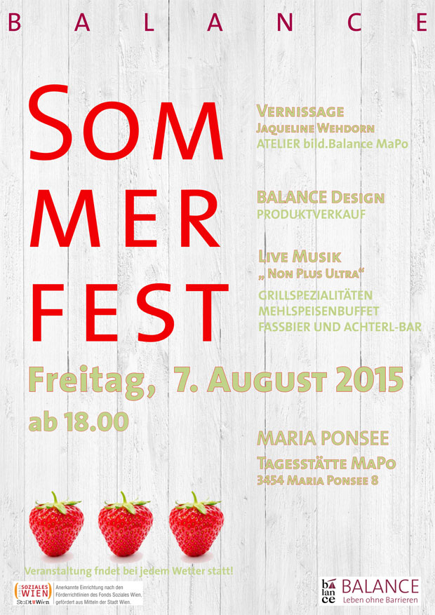 BALANCE Sommerfest 2015 Plakat