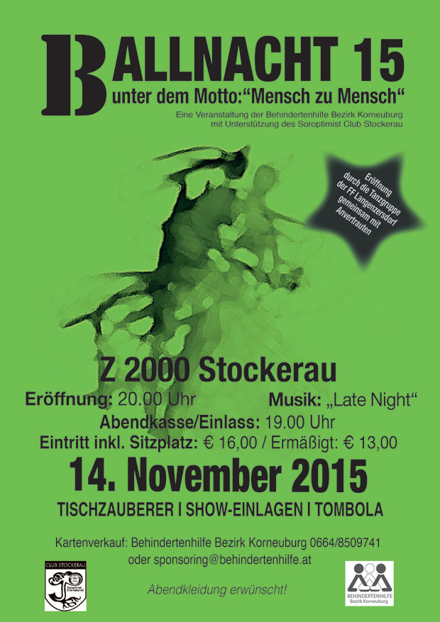 Ballnacht Korneuburg 2015 Plakat