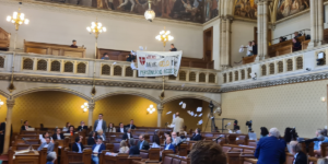 Protest im Wiener Rathaus