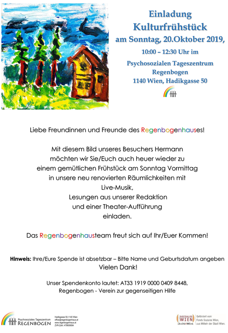 Regenbogenhaus Kulturfrühstück 20.10.2019